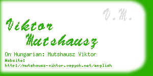 viktor mutshausz business card